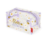 Legami - Makeup Queen, Metal and TPU, Bee Theme, Large Clutch Bag, Zip Closure, 18 x 14 cm