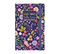 Legami - Medium Lined Notebook, Flowers, 164 Pages, Final Pocket, Last 24 Detachable Pages, Elastic Closure, Rounded Corners, in FSC Certified Paper, 13 x 21 cm
