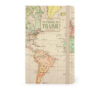 Legami - Medium Lined Travel Notebook, 164 Pages, Final Pocket, Last 24 Detachable Pages, Elastic Closure, Rounded Corners, in FSC® Certified Paper, 13 x 21 cm