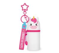 Legami - Mini Kawaii Unicorn Keyring Coin Purse with Spiral Ring, Carabiner and Wrist Strap, Silicone, 5 x 12 x 5 cm