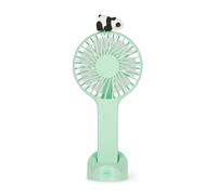 Legami - Mini Rechargeable Portable Fan, Mini Fan, Small Pocket Panda Fan with 3 Speeds, USB Rechargeable, 6 x 21.5 x 6.5 cm, Panda