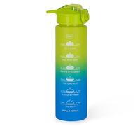 LEGAMI Motivational Water Bottle 1L - Love Yourself Water Bottle with Schedules for Drinking, Ideal for Sports, Hydration, Airtight, Reusable, Durable, BPA-Free, with Straw GBT0002