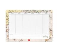 Legami - Mouse Mat & Block Notes, Smart Notes, 25 x 17 cm, Paper, 80 g/m², Travel Theme, Made in Italy, 55 Detachable Sheets, for Notes, Notes, Memo, for Office and Home, Customize Desk