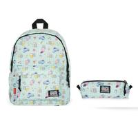 Legami - My Backpack School Backpack with Pencil Case, KITTY Theme, Lined School Folder, Adjustable, Zip Closure, Internal Compartment for Laptop and Tablet, Side Pocket