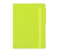 Legami - My Notebook, Chartreuse, Small, Lined Notebook in FSC Certified Paper, 192 Pages, Softcover, Elastic Closure, 9.5 x 13.5 cm