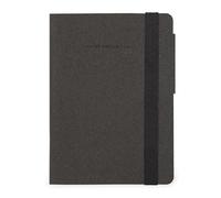 Legami - My Notebook, Deep Graphite, Small, Lined Notebook in FSC Certified Paper, 192 Pages, Softcover, Elastic Closure, 9.5 x 13.5 cm