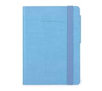 Legami - My Notebook, Retro Blue theme, small format, FSC certified paper, 192 pages, soft cover, elastic closure, 9.5 x 13.5 cm