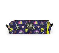 Legami - My Pencil Case, Space Theme, Zip Closure, Recycled Plastic, Durable, Large, Practical, for School, Office, 22 x 6 cm, Black, Contemporary