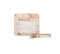 Legami - Neck ID Badge Holder, 1 Clear Window, Card Slots, Drawstring with Carabiner, Closure with Safety Clip, Perfect for Nurses, 4.1 x 3.5 Inch, Travel Theme