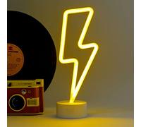 Legami - Neon Effect Led Lamp, It's a Sign, H 31cm, Flash Theme, Dual Power, USB Cable (Included) or Batteries (not Included), Table Lamp, Multicolor Light