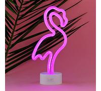 Legami - Neon Effect Led Lamp, It's a Sign, H 32.5 cm, Flamingo Theme, Dual Power, USB Cable (Included) or Batteries (not included), Table Lamp, Multicolor Light