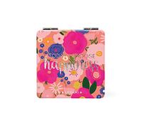 Legami - Nice To See You, 6 x 6 cm, Plastic, Flower Theme, with Magnifying Mirror, Ideal for Handbag and Travel