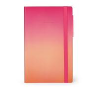 Legami - Notebook with White Pages, Medium Size, My Notebook in Ivory Paper, 90 g/m², 192 Pages, Softcover, Elastic Closure, Size 13 x 21 cm, Golden Hour