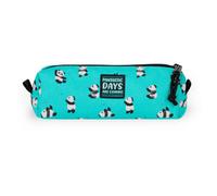 Legami - My Pencil Case, Panda Theme, Zip, Recycled Plastic, Durable, Capacity, Practical, for School, Office, 22 x 6 cm, Azure, Contemporary