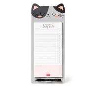 Legami Paper Thoughts Notepad with 70 Detachable Sheets, White (Kitty), 19 x 11 cm