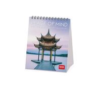 Legami - Peace of Mind 2026 Desk Calendar, 12 Months and Yearly Planner, in 6 Languages, Zodiac Signs, International Holidays, 12 x 14.5 cm