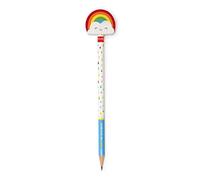 LEGAMI - Pencil with Eraser, After Rain Comes the Rainbow, 0.7 x 19 cm, HB Refill, Rainbow Variant, Precise Line Width, for Drawing and Writing