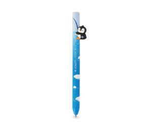 LEGAMI Penguin Always Cool Retractable Ballpoint Pen - Free Hugs | Blue Ballpoint Pen with Click Penguin | 0.7mm Tip | Refillable Gel Pen for Office, School & Study