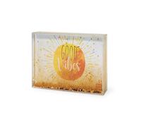 Legami Table Frame, One Replaceable Photo Included, Yellow Glitter, 16x11 cm