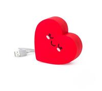 Legami - Portable Charger, My Super Power, Rechargeable Battery, 3.5" x 4.2", Heart Theme, USB Charging Cable/Micro USB Charging Cable for the included power bank in 4 hours, Capacity 4800mAh