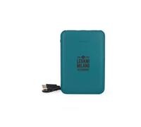 Legami - Power Bank, Supercharge, Petrol Blue Theme, 2 Type-C and 1 USB ports, charges up to 2 devices simultaneously, Type-C charging cable included, Capacity 5000 mAh