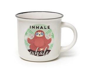 Legami - Puccino Mug, New Bone China Mug, Sloth, Good Morning Collection, Capacity 350 ml, Dishwasher Safe, Microwave Safe