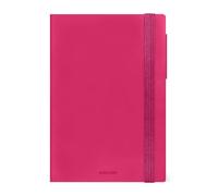 Legami - Raspberry 2025-2026 Daily Diary, 16 Months Medium, September 2025 to December 2026, Elastic Closure, FSC Certified Paper, with Monthly Planner, 12 x 18 cm