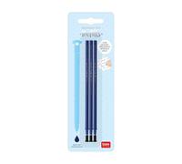 Legami - Refill for Erasable Gel Pen, Set of 3, Height 13 cm, Blue Thermosensitive Ink, Tip 0.7 mm