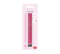 Legami Refill for Erasable Gel Pen, Set of 3 Refills, 13 cm Height, Pink Thermosensitive Ink, 0.7 mm Tip