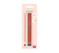 Legami Pack of 3 Refills for Erasable Gel Pen, red