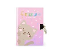 Legami - Secret Diary with Padlock, 328 Pages, Kitty Theme, with Page Marker, in Certified Paper, 11 x 15.5 cm
