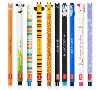 LEGAMI - Set of 10 Erasable Gel Pens with Thermosensitive Erase Ink, Range of ink colours & barrel designs, 0.7mm Tip