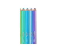 Legami - Set of 12 Coloured Pencils, Soft and Durable Lead, Excellent Temperability, Case Included, 0.2 x 6 inches, Ocean Palette