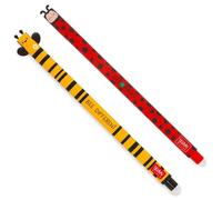 LEGAMI - Set of 2 Ladybug and Bee Gel Eraser Pens, Ball End for Erasing Ink, Black and Red, Temperature Sensitive, Tip Diameter 0.7mm (Summer Vibes)