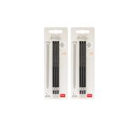 Legami - Set of 2 Packs of Erasable Pen Refills, Each Pack Contains 3 Black Ink Refills
