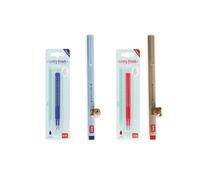 Legami Set of 2 Pens + 2 Refills Blue + Red Refills for Lovely Friends Gel Pens