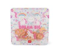 Legami - Set of 3 Food Bags, 3 Different Sizes S, M, L, Resealable, Reusable, Dishwasher Safe, Practical Snack Bags, Unicorn