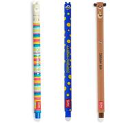 LEGAMI - Set of 3 gel eraser pens, teddy, llama and monster erasable without using leaf, 0.7 mm tip