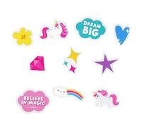 Legami - Set of 30 Bicycle Spokes - Easy to Attach and Remove for Girls - Unicorn Theme