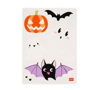 Legami - Set of 35 Halloween Window Stickers, Electrostatic Stickers, Window Decorations, Horror Window Decorations, Reusable and Reusable, Black