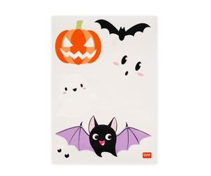 Legami - Set of 35 Halloween Window Stickers, Electrostatic Stickers, Window Decorations, Horror Window Decorations, Reusable and Reusable, Black