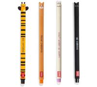 LEGAMI - Set of 4 Gel Eraser Pens, Sweet, Erasable Ink Pens, Bee, Corgi, Rabbit and Kitty, Erasable Without Using Sheets, 0.7mm Tip (SWEET)