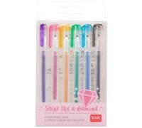 Legami Shine Like a Diamond Glitter Mini Gel Pens Set Of 6, none