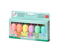 Legami Set of 6 Mini Highlighters - Carrate Team Carrot, none