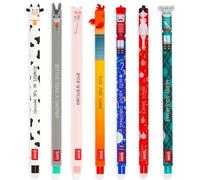 LEGAMI Set of 7 Farmyard and Nutcracker Gel Pens, Pens with Erasable Thermosensitive Ink, Range of Ink Colours, Erase Without Using Up the Paper, 0.7mm Tip