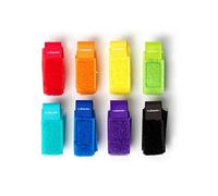 Legami Cable Ties Set of 8 Coloured - Velcro Fastener, Reusable 18 x 2 cm
