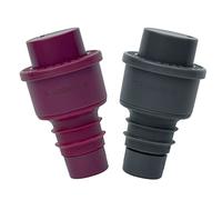 Legami - Set of Two Vacuum Caps for Wine, 3.3 x 5.5 cm, Plastic and Silicone, Calendar to Know When The Bottle was Opened, Squeeze to Remove The Air