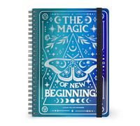Legami - Spiral Notebook, Lined 7 mm, Moth, Special Edition, A5 Format, Large, in FSC Certified Paper, Contains 1 Sheet of Stickers, 160 Pages, Elastic Closure, 15 x 21 cm