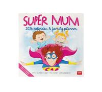 Legami - Super Mum Wall Calendar 2026, Large Wall Calendar 12 Months and Year Planner in English, Space for Notes, Zodiac Signs, International Holidays, 30 x 29 cm