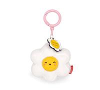 Legami - Super Soft! Daisy Themed Keychain, Plush Keychain, Pendant with Engraved Message and Zinc Carabiner, 7 x 11 cm, White, S